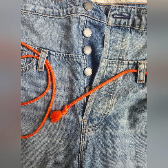 Hudson Stylish Blue Jeans with Orange Accents - Picture 3 of 8